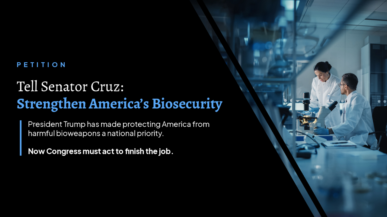 Petition Biosecurity Modernization Act Senator Ted Cruz